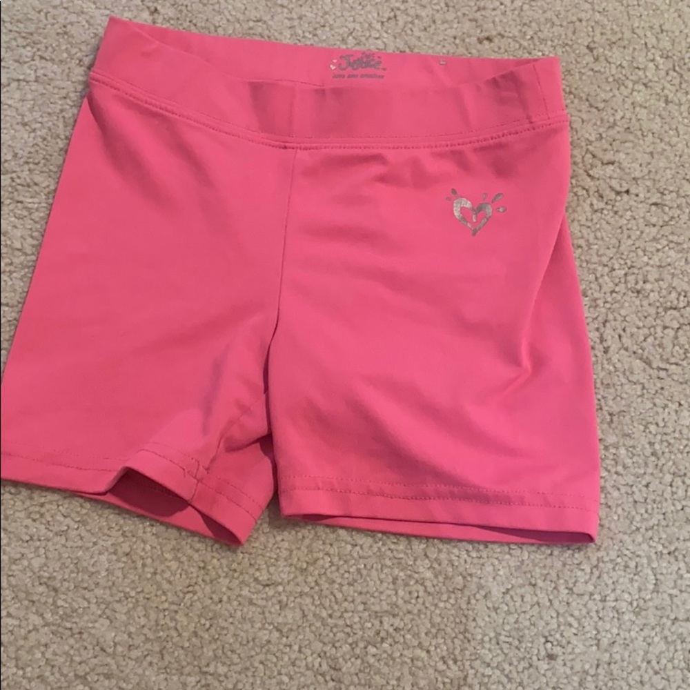 Bright pink Justice size 7 spandex shorts